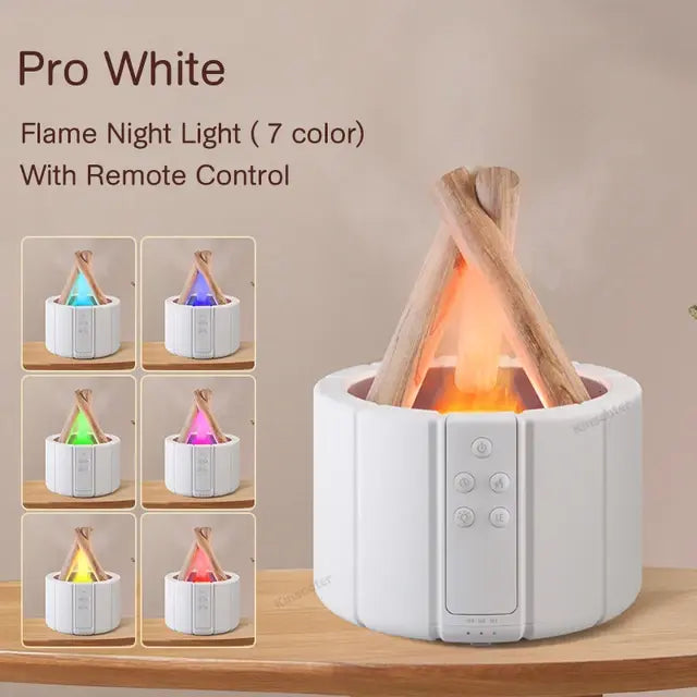 Avenelle Luxe EmberMist Simulated Flame Aroma Diffuser – Ultrasonic Essential Oil & LED Mist Lamp - Avenelle Luxe
