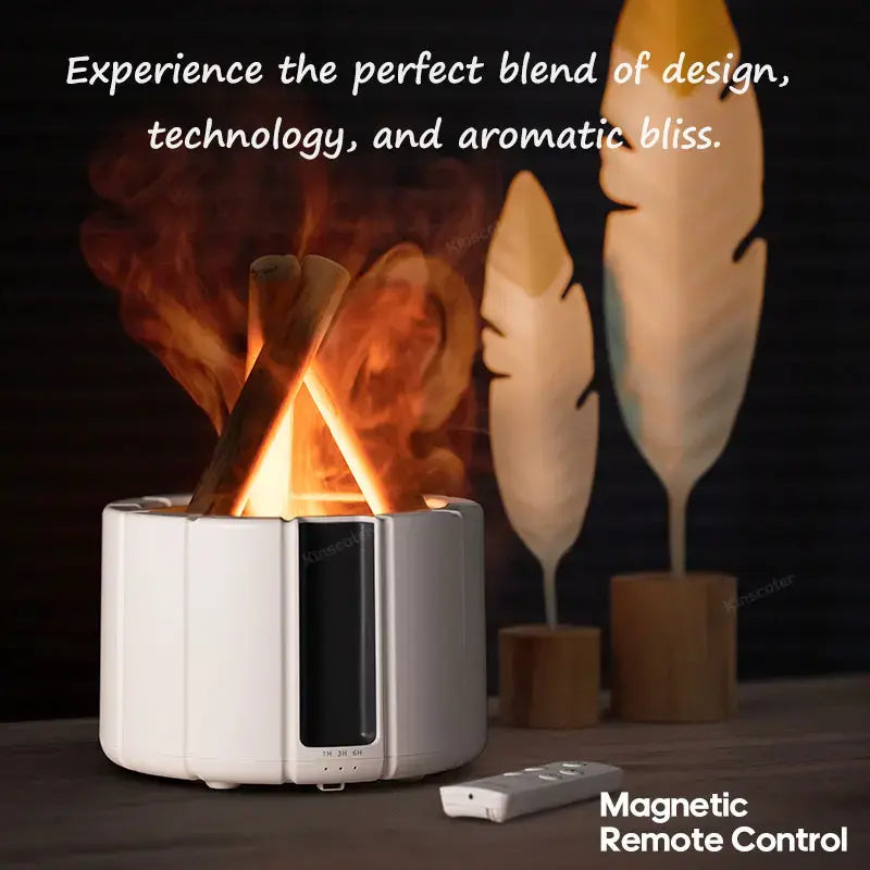Avenelle Luxe EmberMist Simulated Flame Aroma Diffuser – Ultrasonic Essential Oil & LED Mist Lamp - Avenelle Luxe