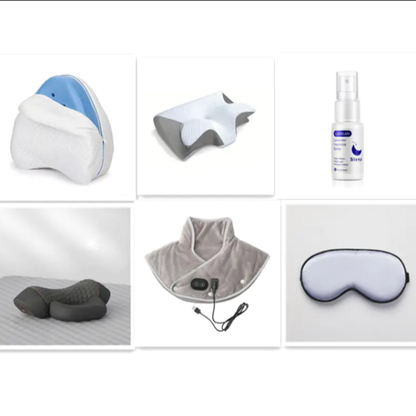 Avenelle Luxe NeckHaven™ Heated Massage & Memory Foam Cervical & Back Relief Set