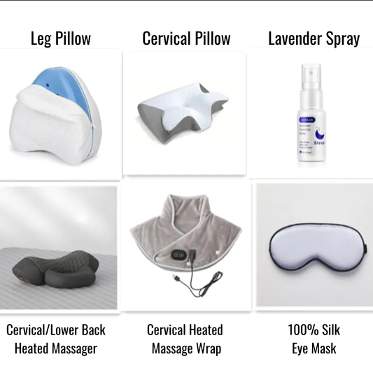 Avenelle Luxe NeckHaven™ Heated Massage & Memory Foam Cervical & Back Relief Set