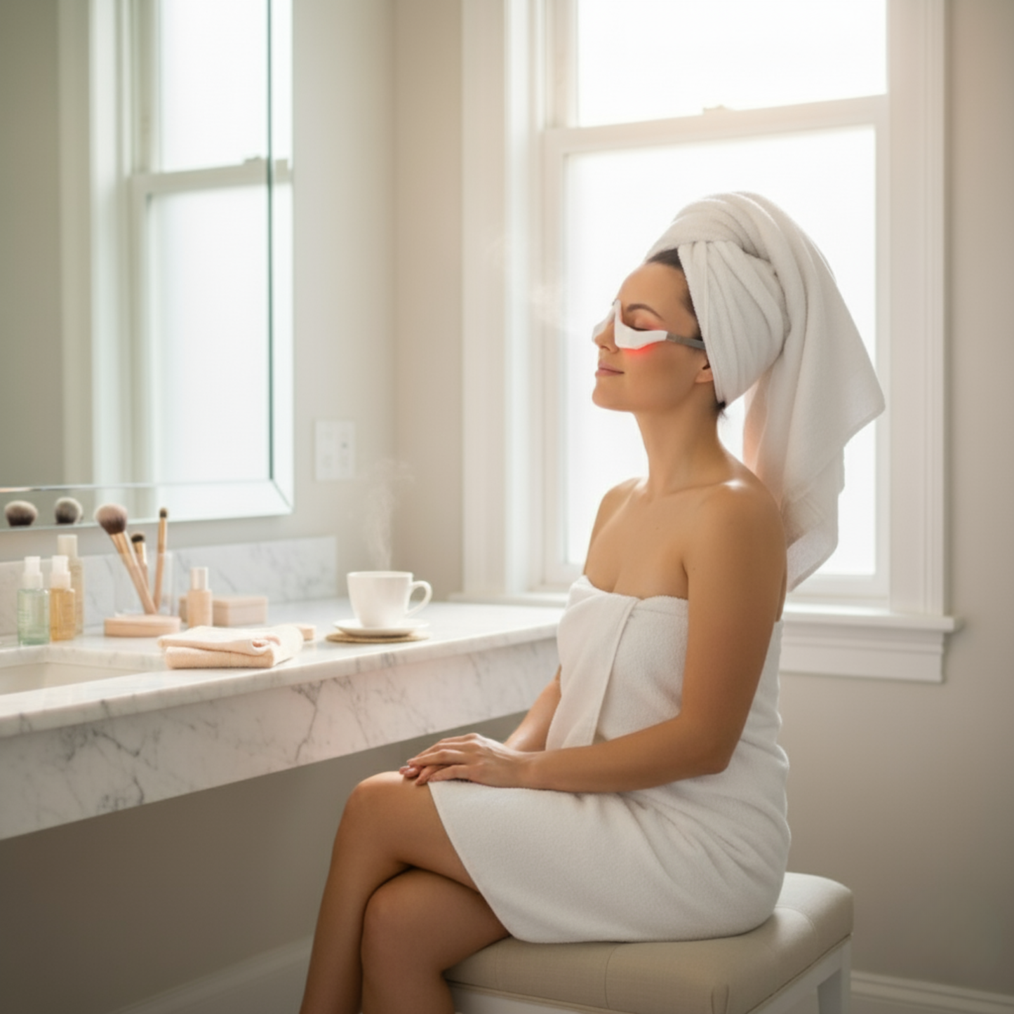 Avenelle Luxe Revitéa™ EMS Eye Massager – Red Light & Gentle Microcurrent Skincare Device