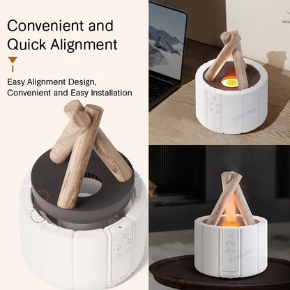 Avenelle Luxe EmberMist Simulated Flame Aroma Diffuser – Ultrasonic Essential Oil & LED Mist Lamp - Avenelle Luxe